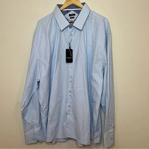 NWT ROSSO MILANO Modern Fit Light Blue Dress Shirt